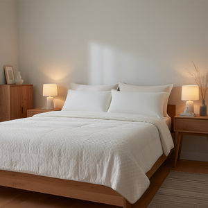 Dp <b>Duvet</b> <b>Cover</b> Set <b>King</b> Size Cotton Jacquard Breathable Bed <b>Linen</b> 3 Piece Simple Home Textile Bedding - Product Image 2