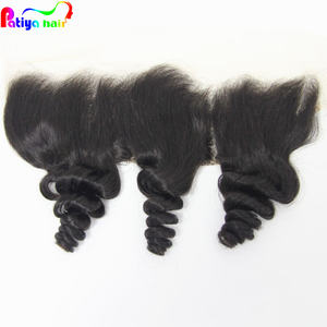 Perruque Naturelle Noire Humain Frontal Lace Closure 13x4 Brésilienne <span class=keywords><strong>Cheveux</strong></span> Toupet Vague Lâche <span class=keywords><strong>Cheveux</strong></span> Humains HD Dentelle Frontale Pièce - Product Image 2