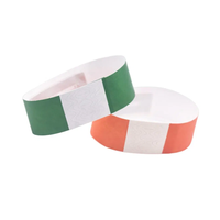 Bracelet Tyvek jetable imprimé sur mesure 250*25mm ou 250*19mm Bracelets en papier indéchirable avec numéro de série