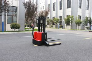 2000kg 2 Ton Straddle Electric Stacker <b>Lifter</b> with Adjustable or Fixed Wide Legs Straddle Legs Stacker - Product Image 2
