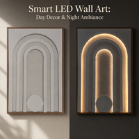 Tableau mural géométrique minimaliste LED sur toile, cadre moderne pour salon, grande peinture murale suspendue