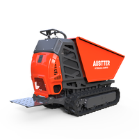 T50 AUSTTER Construction Agriculture Utilisé 500KG Dumper à chenilles entièrement hydraulique avec moteur à essence 7.5HP B & S Ducar