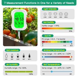 Tester del terreno di precisione 7 in 1 per la salute delle piante ottimale perfetto per i giardinieri cura delle piante Indoor e Outdoor - Product Image 4