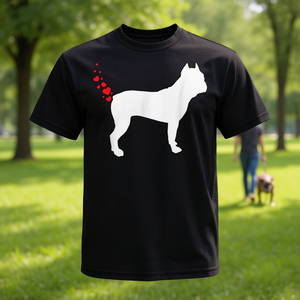 Camiseta Pitbull Dog Owner Valentine Heart Farts, color negro, unisex, talla para adultos - Product Image 3
