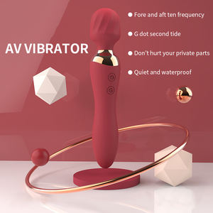 Yapay penis Usb şarj güçlü titreşimli klitoris kadın çift titreşim G Spot vibratör değneklerini masaj - Product Image 4
