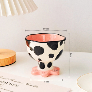 Cuenco <span class=keywords><strong>de</strong></span> cerámica para helados, creativo, personalizado, para el hogar, para ensalada <span class=keywords><strong>de</strong></span> yogurt, postre, venta directa <span class=keywords><strong>de</strong></span> fábrica - Product Image 5