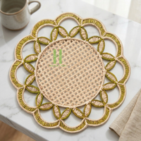 HNH Craft Vietnam – Qualité Supérieure, Prix Direct Usine, OEM, Écologique, Lavable, en Jonc de Mer, Diamètre 35cm, Épaisseur Personnalisable
