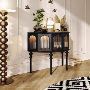 Semicircle Modern Delanto <b>Sideboard</b> Cabinet OAK Solid Wood Large Capacity Durable <b>Storage</b> Decoration for Living Room - Product Image 2