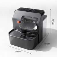 Distributeur d'eau inclinable pour animaux de compagnie avec réservoir de 3,2 L, auto-nettoyant, séparation eau sale/eau propre, sans fil, à brancher, pour chats et chiens