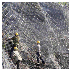Vente chaude de haute qualité en acier Flexible treillis métallique tissé filet de Protection des pentes soudage chute de roche barrière filet chaîne de glissement de terrain - Product Image 1