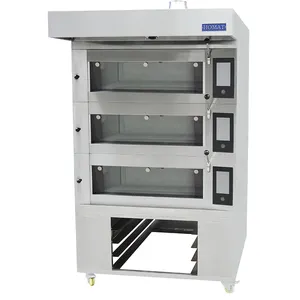 OEM/ODM CE Approved European Style Commercial Bead Baking Steam Stone Deck Oven With Steam