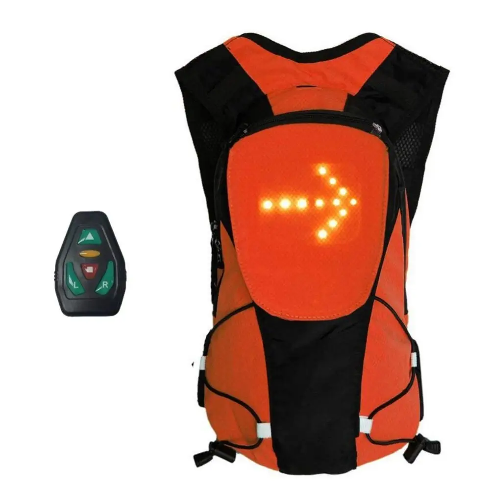 Newest Design Waterproof Nylon signal Led flash light Cycling Bag solar panel power charging Backpack with USB Port