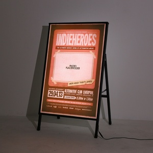 Metal A-<b>Frame</b> Sidewalk Signs <b>Poster</b> Stand a <b>Frame</b> Sign Double Sided Outdoor Street Advertising Board - Product Image 4