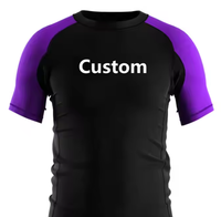 Livraison directe Combat NoGi Mma Perform Compress T-Shirt Hommes Bjj Gi Jiu Jitsu Rashguard à manches courtes personnalisé Vente en gros RashGuard