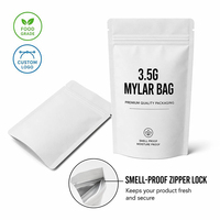 Sachet Mylar 3.5g en aluminium alimentaire, vide, anti-odeur, pour bonbons et gommes, emballage alimentaire en plastique, vente en gros