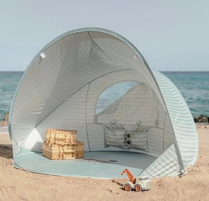 Tenda da Spiaggia Personalizzabile con Ombreggiatura Regolabile, Impermeabile, Pop-up, per 2 Persone, Cabana Parasole per Esterni <span class=keywords><strong>e</strong></span> Mare - Product Image 1