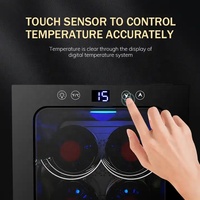 Nouvel arrivage Refroidisseur à vin électrique 6 bouteilles Mini réfrigérateur portable à affichage LED pour la maison, l'hôtel, l'extérieur de la voiture avec une capacité de 16 litres