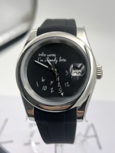 Qui s'en soucie, <span class=keywords><strong>je</strong></span> suis déjà en retard ! Montre à mouvement NH35 avec logo personnalisé, qualité japonaise, mouvement automatique Seiko NH35, montre squelette NH35. - Product Image 2