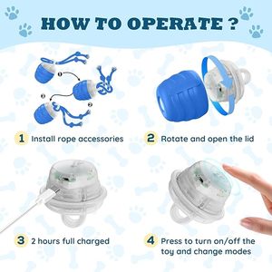Balles activées par le mouvement améliorées pour chiens de taille moyenne à grande, jouets pour chiens à mouvement automatique, balle Wicked pour l'ennui, balle interactive pour <span class=keywords><strong>chien</strong></span> - Product Image 5