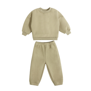 Kerst meisjes trainingspak <span class=keywords><strong>set</strong></span>, op maat gemaakte katoenen trui en broek van de fabriek, casual meisjes kledingsets - Product Image 5