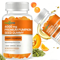 Gummies d'huile de graines de citrouille sans sucre OEM 4000mg pour le soutien de la prostate et des voies urinaires, la croissance des cheveux, supplément végétalien à marque privée
