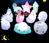 Nouveau INS Offre Spéciale Baleine Dinosaure Cerf Chien Cochon Animal Doux Silicone Jouet Led Sommeil Veilleuse Mini Dessin Animé Mignon Bébé Veilleuse