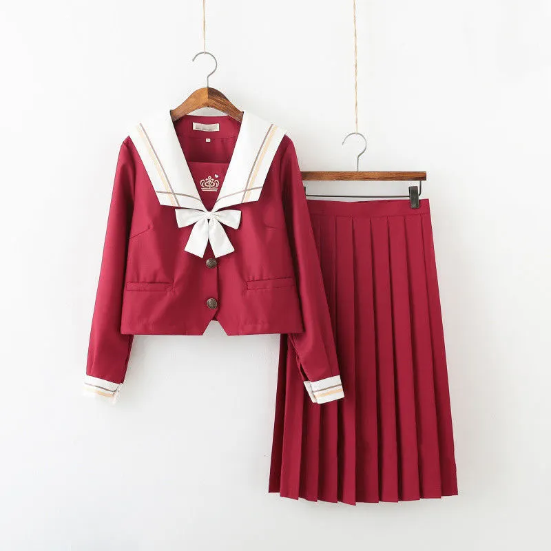 Sıcak satış japon JK üniforma etek kadın uzun kısa kollu okul üniforması rüzgar malzemeleri okul üniforması s