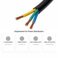 Câble électrique 3 conducteurs 10 mm² en cuivre sans oxygène (OFC) isolé PVC pour applications minières, industrielles, extérieures et souterraines