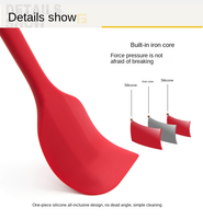 Direct du fabricant 6 pièces intégré Silicone crème grattoir gâteau spatule ensemble cuisson et pâtisserie trousse à outils pour gâteau outils