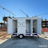 FOOD VAN Design de Luxe 12FT 3 Postes Remorque Sanitaire Extérieure de Qualité Supérieure à Vendre