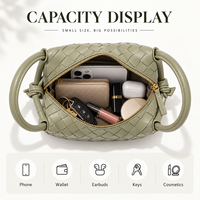 Sacs à bandoulière pour femmes, sacs à main en cuir PU tressé, petit sac à bandoulière, logo personnalisé, vente en gros