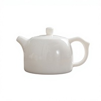Service à thé Kung Fu en porcelaine blanche ESTICK, style japonais moderne, avec pot à double paroi et tasse maîtresse portable, haut de gamme pour la maison