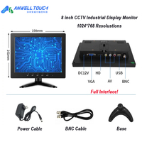 8 İnç 10.1 İnç 11.6 İnç LCD Ekran CCTV Monitör Ekranı Dokunmatik Ekran Monitör Masaüstü Endüstriyel Ekran Monitörü Standlı