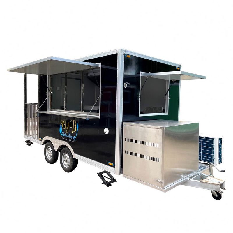 Top Quality Black Street Food Trailer