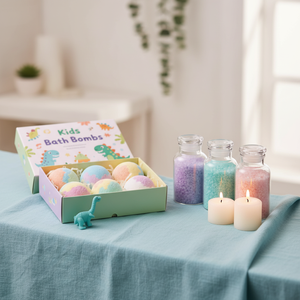 Bombes <span class=keywords><strong>de</strong></span> <span class=keywords><strong>bain</strong></span> pour enfants en gros sous marque privée, naturelles, végétaliennes, avec jouets dinosaures surprise à l'intérieur - Product Image 5
