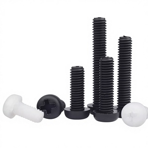 Vis et boulons à tête ronde en nylon, étanches, longueur personnalisable, taille en pouces, blanc - Product Image 1