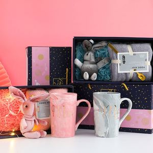 Set de Regalo para el Día de la Madre: Taza Grande de Cerámica, Muñeco de Conejo Pequeño, Toalla y Cuchara para Estudiantes o Empleadas de Oficina - Product Image 5