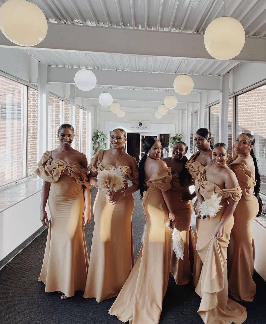 Plus Size Mermaid Bridesmaid Dresses - Customized off Shoulder
