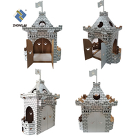 Maßge schneider tes Druckpapier Playhouse Recycelbarer Karton DIY Playhouse Castle für Kinder
