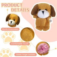 Ensemble de 24 marionnettes à doigts en peluche douce, mini figurines en peluche, assortiment de jouets pour les tout-petits