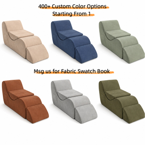 Sofá Multiusos de Corduroy para Sala de Estar o Balcón, Silla Perezosa con Soporte Lumbar, Espuma de Alta Densidad 32kg/m3, Asiento para Parejas, Ideal para Yoga - Product Image 2