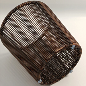 Panier à linge rond en rotin PP tressé de style nordique, respirant, pour salle de bain, bac de rangement domestique étanche, vente en gros - Product Image 2