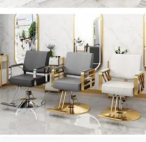 Low cost equipment black and gold hydraulic specification salon furniture set hair salon styling barber chair