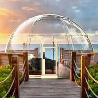 Installation facile maison cabane à ciel étoilé tente à bulles en polycarbonate pour salle à manger café maison