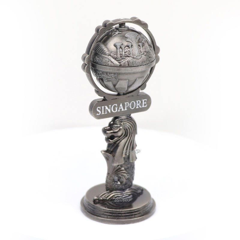 2022ホット販売シンガポール像マーライオンメタリック手置物ワンピース