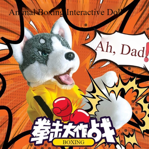 Article populaire : Jouet en peluche Husky de dessin animé, style Kung Fu, écologique, imperméable, interactif, marionnette à main, couineur, excellent pour l'hiver, pour animaux de compagnie - Product Image 2