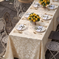 Nappe de table en jacquard de luxe, polyester tissé, pour hôtel, banquet, salle à manger, taille sur mesure