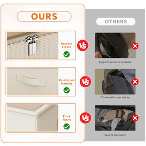 Conteneurs de rangement pliables robustes de 80 L pour sous le lit, sacs de rangement sous le lit pour vêtements, couvertures, pulls, chaussures, placard - Product Image 3