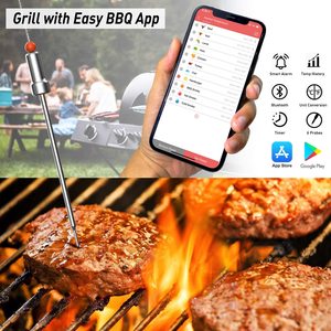 Kỹ thuật số cho <span class=keywords><strong>bluetooth</strong></span> không dây Nhà Bếp Nấu ăn BBQ Nhiệt kế ứng dụng thông minh kiểm soát nướng lò hút thuốc Kamado từ xa đầu dò OEM - Product Image 6