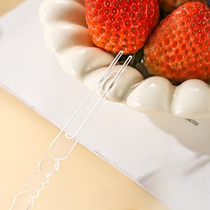 Di alta qualità per uso alimentare di colore personalizzato Mini portatile usa e getta di plastica forchette di plastica spiedini di frutta per la casa - Product Image 3